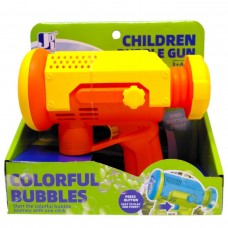 Уценка. Мыльные пузыри пистолет, короб. (Оранжевый) (ПРИМЯТАЯ УПАКОВКА)