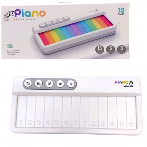 Пианино (сенсорные клавиши, подсветка, несколько режимов, музыкальные инструменты, 13 клавиш, мелодии, режим обучения, регулировка громкости) (MiC)
