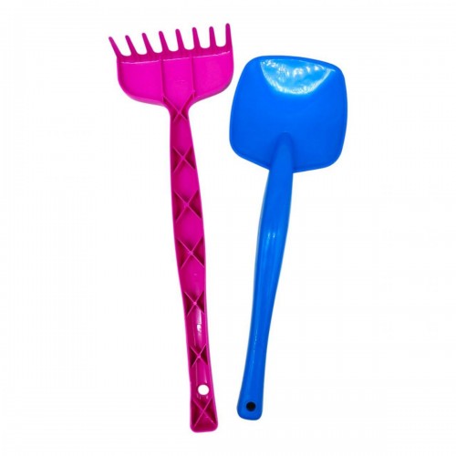 Пісочний набір Лопатка та граблі МАЛИНОВО-СИНІЙ (TIGRES)