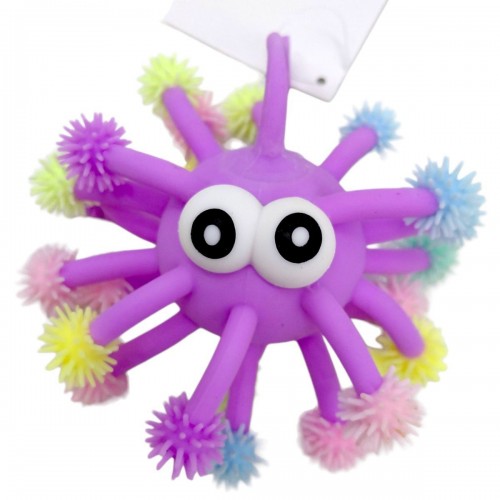 Игрушка-антистресс Лохматик-осьминожка, с подсветкой (ФИОЛЕТОВАЯ) (MiC)