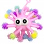 Игрушка-антистресс Лохматик-осьминожка, с подсветкой (РОЗОВАЯ) (MiC)