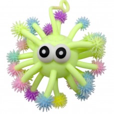 Игрушка-антистресс Лохматик-осьминожка, с подсветкой (САЛАТОВАЯ)