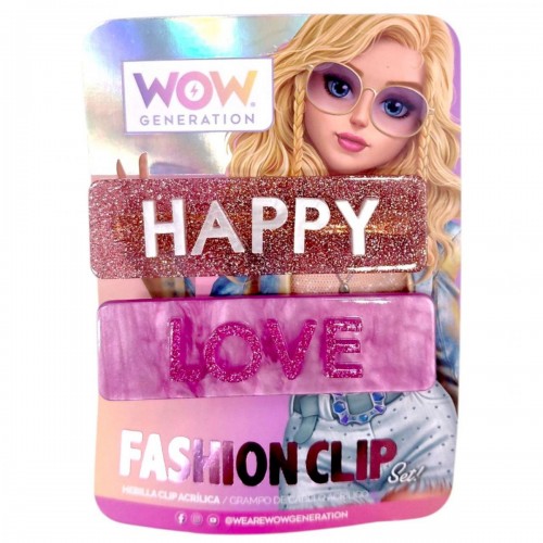 Изысканная заколка для волос, 2 штуки в наборе HAPPY LOVE Розовый (MiC)