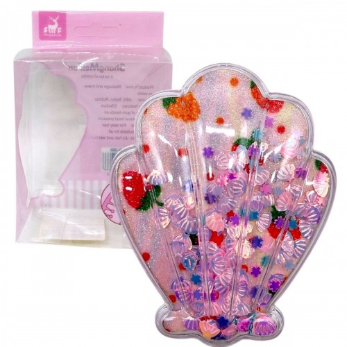 Расческа для волос "Блестящая ракушка" РОЗОВАЯ (MiC)