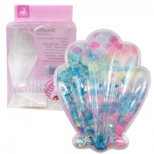 Гребінець для волосся "Блискуча мушля" БЛАКИТНА (MiC)