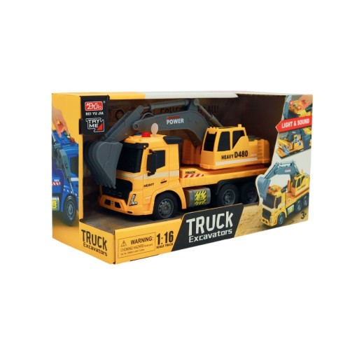 Автомобіль-екскаватор інерційний зі світлом і звуком 1:16 в коробці (SHANTOU YISHENG)