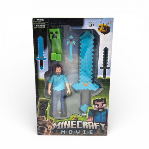 Набор "MINECRAFT": меч, 2 фигурки, в коробке (ВИД1) (МІС)
