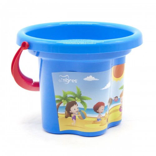 Відро пластикове "Квіточка", 1,5 л синє (TIGRES)