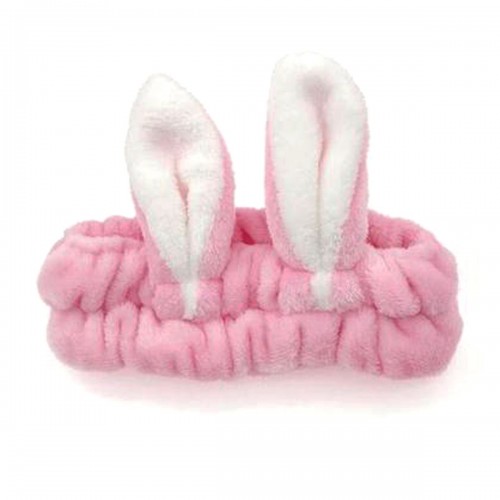 Плюшевая повязка "Зайка" (розовый) (МІС)