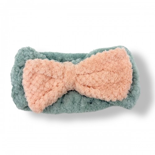 Повязка на голову с бантиком (серая) (МІС)