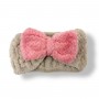 Повязка на голову с бантиком (бежевая) (МІС)