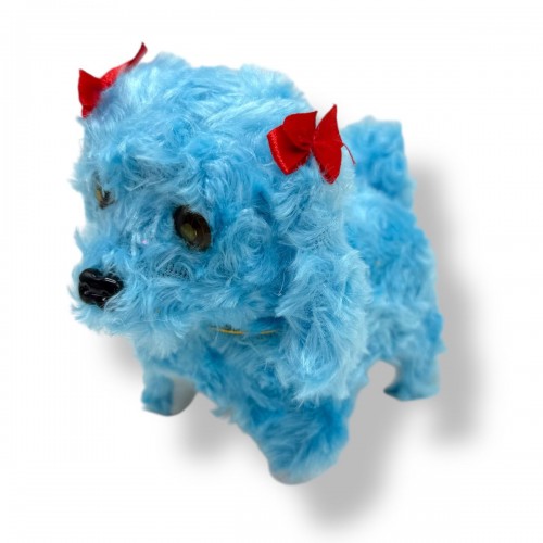 Собачка ходилка з бантом (ГОЛУБАЯ) (МІС)