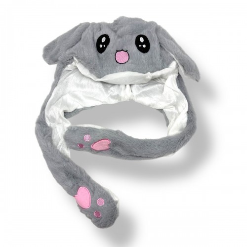 Шапка светящаяся с двигающимися ушками (СЕРАЯ) (МІС)