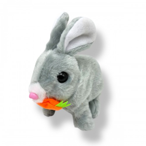 Заяц ходок с морковкой (Серый) (МІС)