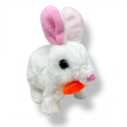 Заяц ходок с морковкой (БЕЛЫЙ) (МІС)