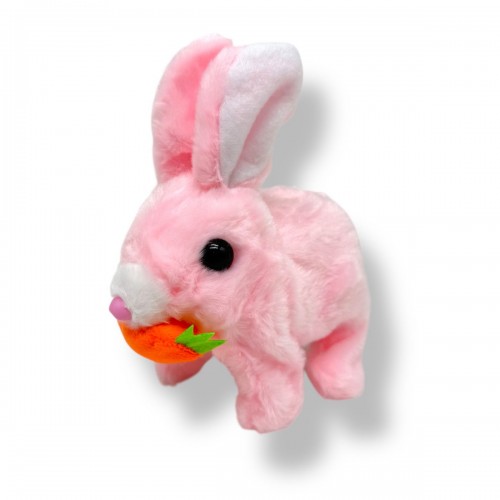 Заєць ходок з морквиною (РОЖЕВИЙ) (МІС)
