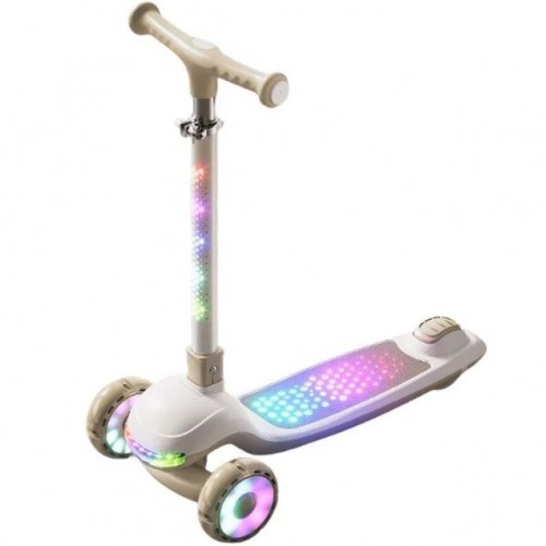 Самокат трехколесный "Skyper" (колеса PU 125х35мм со светом, музыка и подсветка платформы, руль складной) (Skyper)
