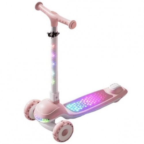 Самокат трехколесный "Skyper" (колеса PU 125х35мм со светом, музыка и подсветка платформы, руль складной) (Skyper)