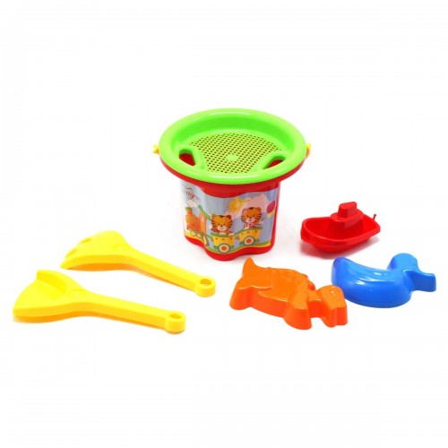 Набор для игры с песком "Цветочек", 7 элементов красный (TIGRES)