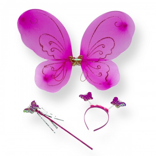 Крылья бабочки с обручем, палочка (МАЛИНОВАЯ) (МІС)