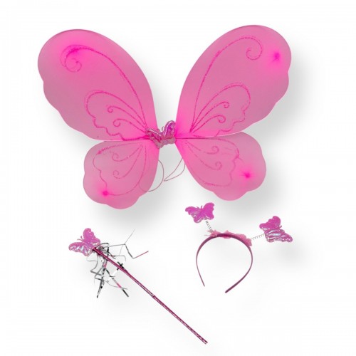 Крылья бабочки с обручем, палочка (Розовая) (МІС)