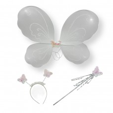 Крылья бабочки с обручем, палочка (БЕЛЫЙ)