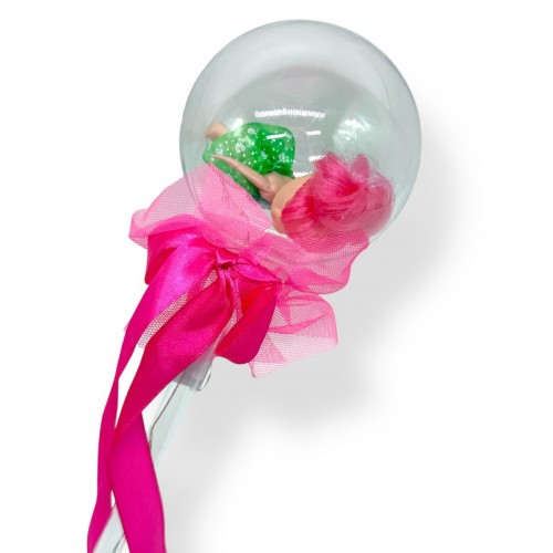 Светящаяся палочка с куклой (малиновая) (МІС)