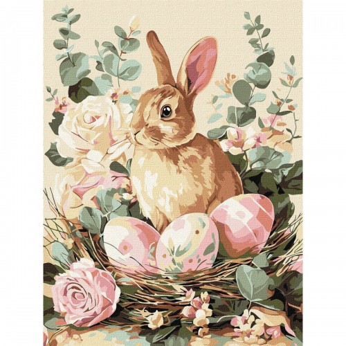 Набір для розпису по номерах "Святковий кролик" 30х40см (Ідейка)