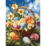 Набор для росписи по номерам "Корзина с писанками и нарциссами" 30х40см (МІС)
