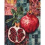 Набор для росписи по номерам "Красный гранат" 40х50см (МІС)