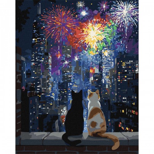 Набор для росписи по номерам "Ночное свидание" 40х50см (Ідейка)