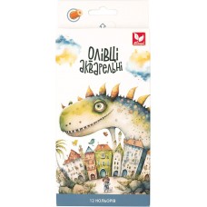 Карандаши акварельные шестигранные 12 цветов с кисточкой