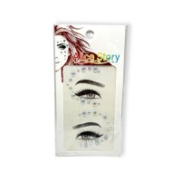 Наклейки-стразы для лица (серебристый)