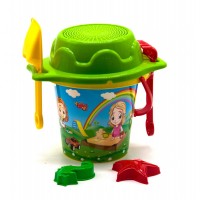 Відро велике з пісочним набором ТехноК (жовте)