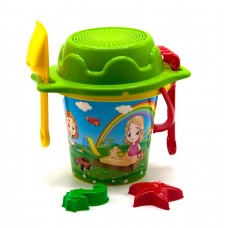 Ведро большое с песочным набором ТехноК (желтое)