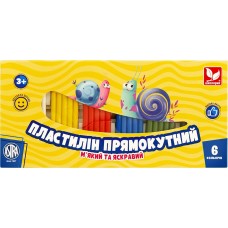 Пластилін прямокутний (6 кольорів у наборі)