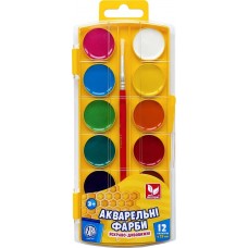 Краски акварельные медовые 12 цветов