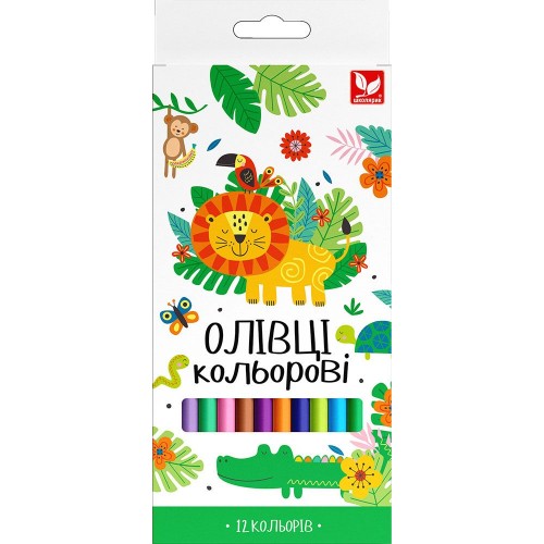 Карандаши цветные трехгранные Школьник 12 цветов (школярик)