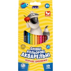 Карандаши акварельные шестигранные 12 цветов