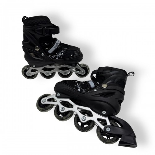 Ролики, колеса PVC размер M (34-37) в сумке (ЧЕРНЫЕ) (МІС)