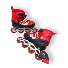 Ролики, колеса PVC размер M (34-37) в сумке (КРАСНЫЕ)