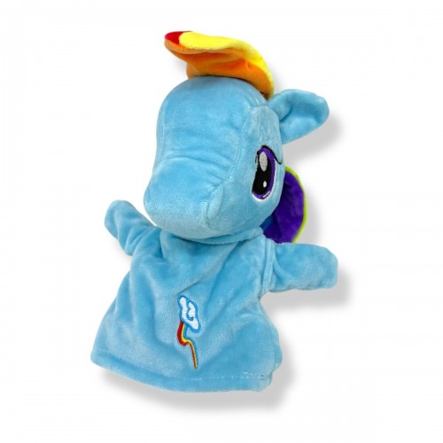 Мʼяка іграшка-рукавичка "Поні" (23см) (БЛАКИТНА) (kidstoys)