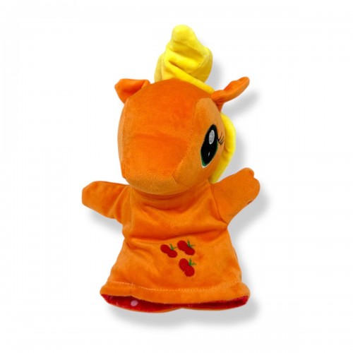 Мʼяка іграшка-рукавичка "Поні" (23см) (ПОМАРАНЧЕВА) (kidstoys)