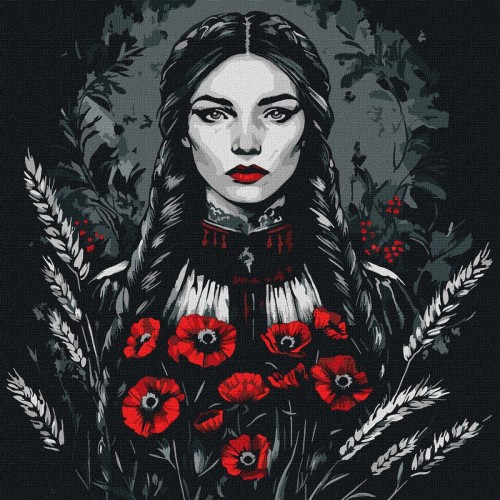 Набір для розпису по номерах "Жіноча сила" 40х40см (Ідейка)