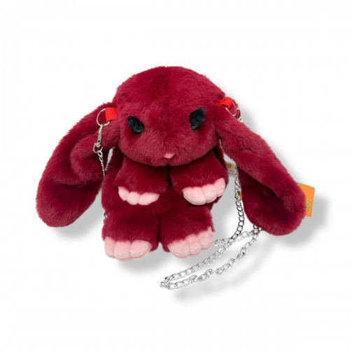 Мягкая игрушка-рюкзак "Кролик" (БОРДОВЫЙ) 25 см. (Копиця)