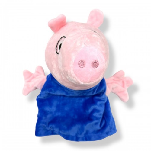 Мʼяка іграшка-рукавичка "Тато Свин" (СИНІЙ) 21см (Копиця)
