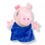 Мʼяка іграшка-рукавичка "Тато Свин" (СИНІЙ) 21см (Копиця)