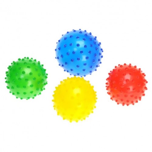 Мяч детский "Ежик", 9 см, 4 шт в сетке (YG Toys)