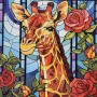 Алмазна мозаїка "Жирафова казка" 30х30 см (Strateg)