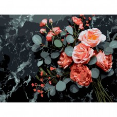 Картина по номерах на чорному фоні 